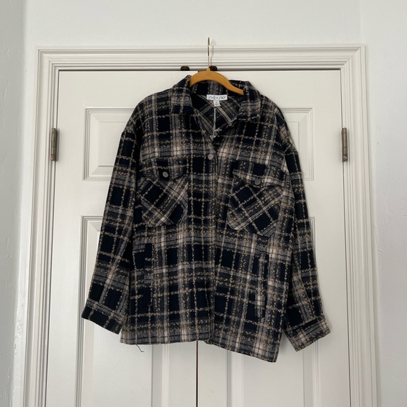 Navy Blue Shacket - Picture 1 of 3